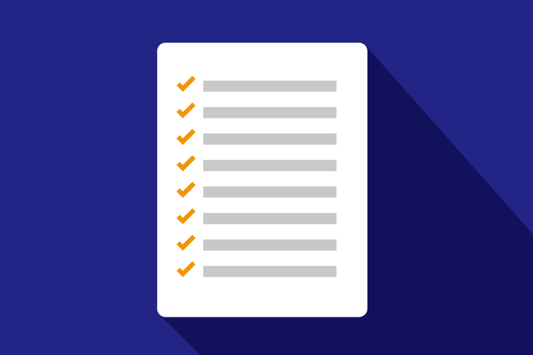 Checklist-blauw