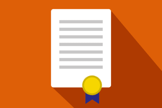 Certificaat-oranje