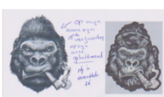 gorilla aap tatoeage auteursrecht heavy metal