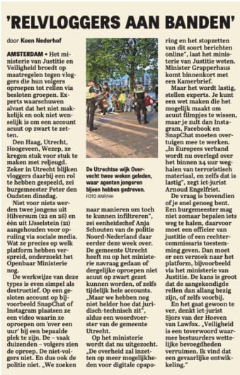 online videoboodschappen van jongeren preventief "op zwart"