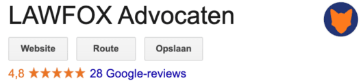 Lawfox reviews op Google